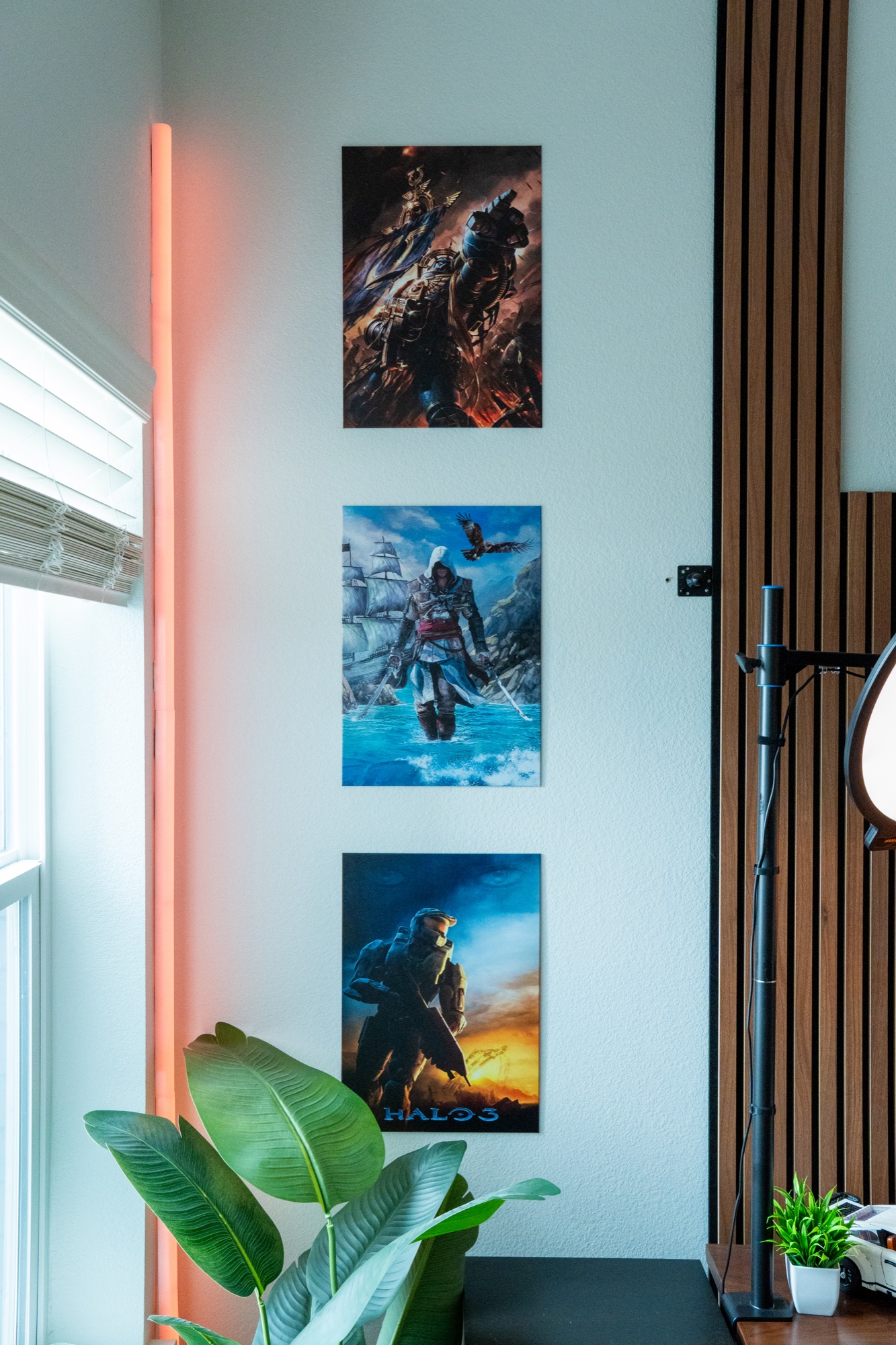 Three Displate artworks installed beside my workspace